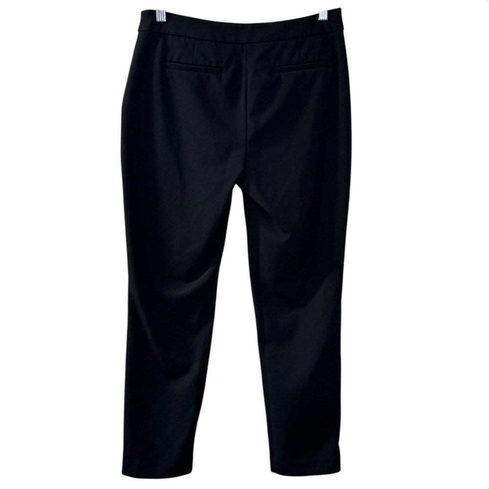 Karl Lagerfeld Ankle Pant faux leather trim angled zipper pockets womens 4 - Picture 2 of 14